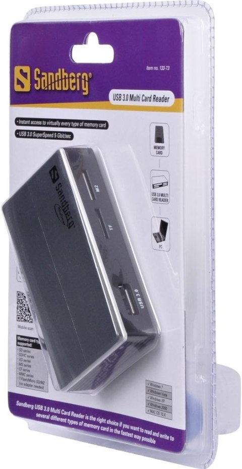 Czytnik kart pamięci SANDBERG USB 3.0 133-73 Czytnik kart pamięci SANDBERG USB 3.0 133-73