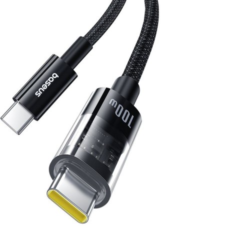 Kabel Baseus Gem Typ C-Typc C 100W 2m (czarny) Kabel Baseus Gem Typ C-Typc C 100W 2m (czarny)