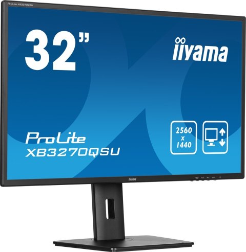 Iiyama ProLite XB3270QSU-B1 monitor komputerowy 81,3 cm (32") 2560 x 1440 px Wide Quad HD LED Czarny Iiyama ProLite XB3270QSU-B1 monitor komputerowy 81,3 cm (32") 2560 x 1440 px Wide Quad HD LED Czarny