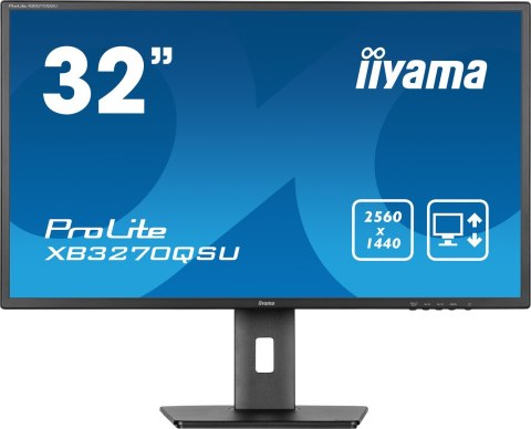 Iiyama ProLite XB3270QSU-B1 monitor komputerowy 81,3 cm (32") 2560 x 1440 px Wide Quad HD LED Czarny Iiyama ProLite XB3270QSU-B1 monitor komputerowy 81,3 cm (32") 2560 x 1440 px Wide Quad HD LED Czarny