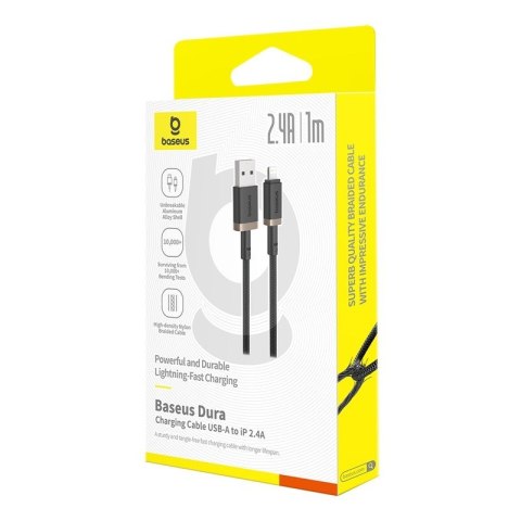 Kabel Baseus Dura 2.4A 1m (czarno-złoty) Kabel Baseus Dura 2.4A 1m (czarno-złoty)