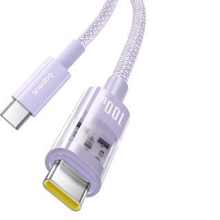 Kabel Baseus Gem Typ C-Typc C 100W 2m (fioletowy)