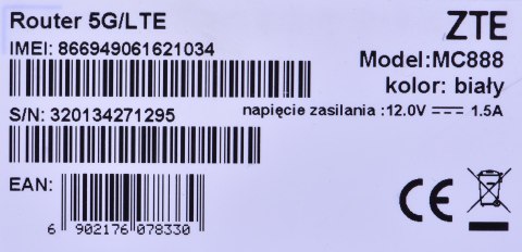 Router ZTE MC888 5G stacjonarny Router ZTE MC888 5G stacjonarny
