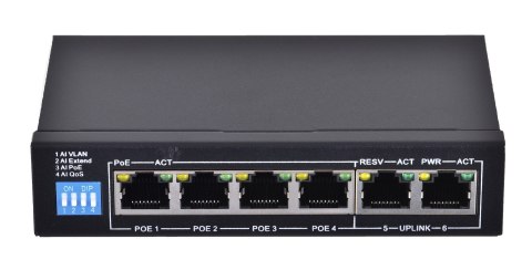 Extralink KRIOS Switch PoE 4x Gigabit PoE/PoE+, 2x Extralink KRIOS Switch PoE 4x Gigabit PoE/PoE+, 2x