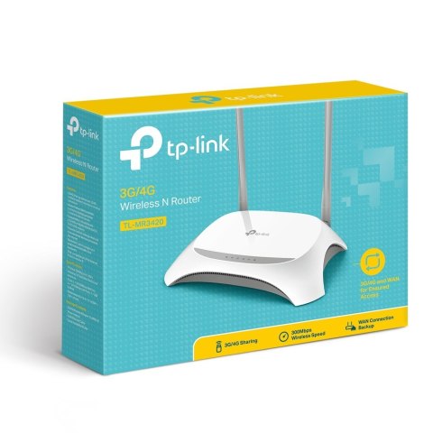 TP-Link TL-MR3420 router bezprzewodowy Fast Ethernet Jedna częstotliwości (2,4 GHz) Czarny, Biały TP-Link TL-MR3420 router bezprzewodowy Fast Ethernet Jedna częstotliwości (2,4 GHz) Czarny, Biały