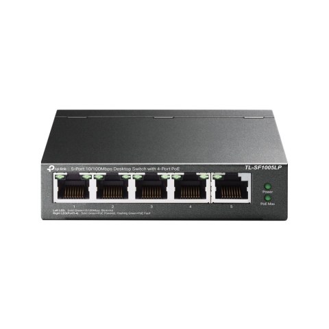 TP-LINK TL-SF1005LP łącza sieciowe Nie zarządzany Fast Ethernet (10/100) Obsługa PoE Czarny TP-LINK TL-SF1005LP łącza sieciowe Nie zarządzany Fast Ethernet (10/100) Obsługa PoE Czarny