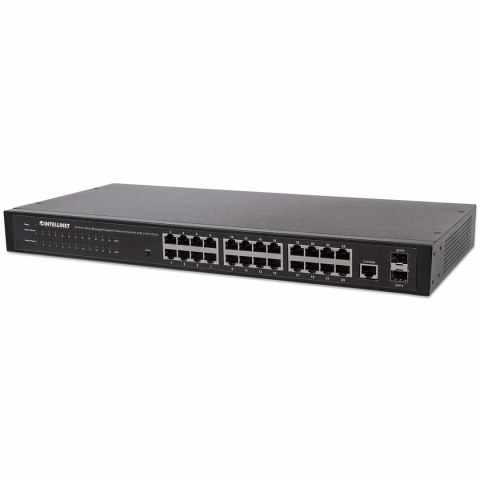 INTELLINET GIGA SWITCH 24X RJ45 + 2X SFP WEB-SMART VLAN QOS RACK 560917 INTELLINET GIGA SWITCH 24X RJ45 + 2X SFP WEB-SMART VLAN QOS RACK 560917