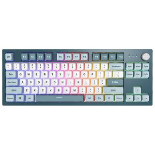 Montech MKey TKL klawiatura Gaming USB Ciemny Szary, Jasny Niebieski, Biały