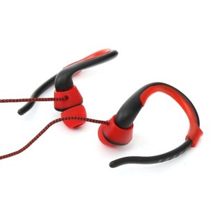 FIESTA EARPHONES BLUETOOTH + SELFIE SHUTTER SŁUCHAWKI PRZEWODOWE Z MODUŁEM BLUETOOTH I WYZWALACZEM SELFIE FIS915 RED [43516] TE