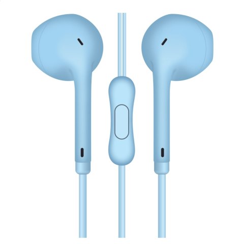 FREESTYLE EARPHONES MINI JACK + MIC MACAROON STYLE BLUE [45757] TE