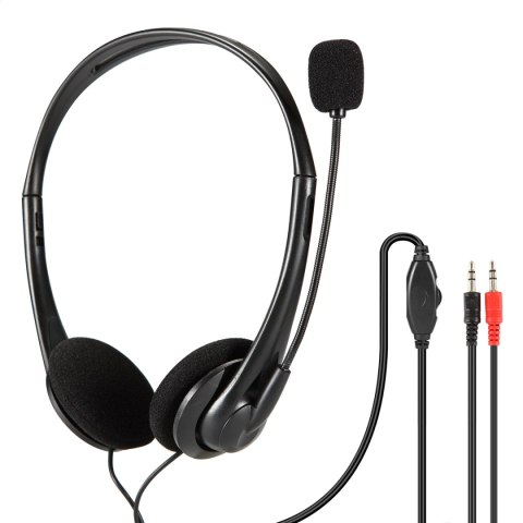 FREESTYLE HEADPHONES WITH MIC AND VOLUME CONTROL SŁUCHAWKI PRZEWODOWE Z MIKROFONEM I KONTROLĄ GŁOŚNOŚCI 2x3.5 MM JACK BLACK [456 FREESTYLE HEADPHONES WITH MIC AND VOLUME CONTROL SŁUCHAWKI PRZEWODOWE Z MIKROFONEM I KONTROLĄ GŁOŚNOŚCI 2x3.5 MM JACK BLACK [456