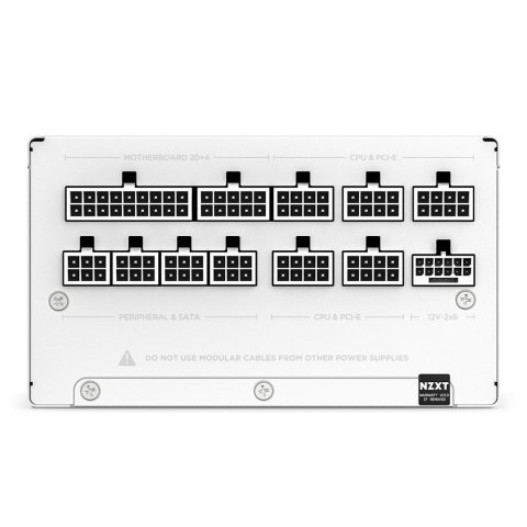 Zasilacz ATX NZXT C1200 Gold ATX 3.1 1200W 24-pin Biały Zasilacz ATX NZXT C1200 Gold ATX 3.1 1200W 24-pin Biały
