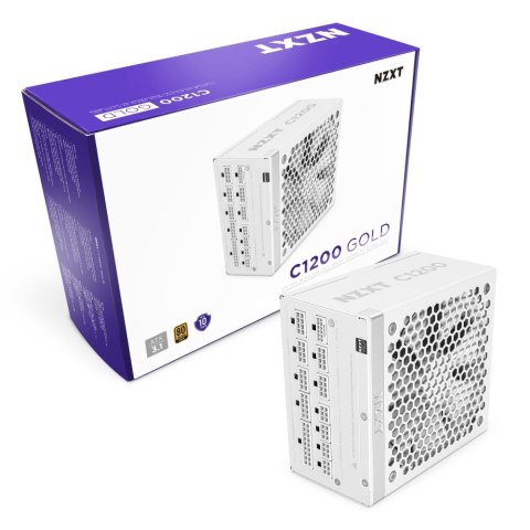 Zasilacz ATX NZXT C1200 Gold ATX 3.1 1200W 24-pin Biały Zasilacz ATX NZXT C1200 Gold ATX 3.1 1200W 24-pin Biały