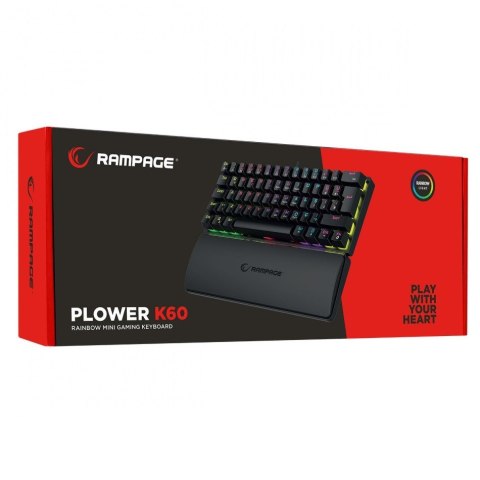 RAMPAGE KLAWIATURA MECHANICZNA PLOWER K60 BLUE RGB RAMPAGE KLAWIATURA MECHANICZNA PLOWER K60 BLUE RGB