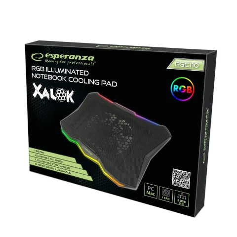 ESPERANZA PODSTAWKA CHŁODZĄCA GAMING RGB XALOK EGC110 ESPERANZA PODSTAWKA CHŁODZĄCA GAMING RGB XALOK EGC110