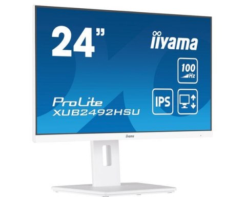 Iiyama XUB2492HSU-W6 monitor komputerowy 60,5 cm (23.8") 1920 x 1080 px Full HD LED Biały Iiyama XUB2492HSU-W6 monitor komputerowy 60,5 cm (23.8") 1920 x 1080 px Full HD LED Biały