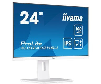 Iiyama XUB2492HSU-W6 monitor komputerowy 60,5 cm (23.8") 1920 x 1080 px Full HD LED Biały Iiyama XUB2492HSU-W6 monitor komputerowy 60,5 cm (23.8") 1920 x 1080 px Full HD LED Biały
