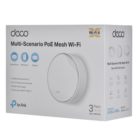 System mesh TP-LINK Deco X50-PoE(3-pack) z PoE System mesh TP-LINK Deco X50-PoE(3-pack) z PoE