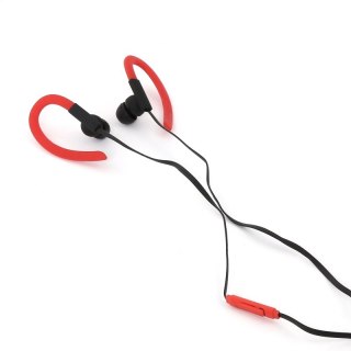 FREESTYLE IN-EAR EARPHONES + MIC SPORT SŁUCHAWKI PRZEWODOWE DOUSZNE Z MIKROFONEM SPORT RED BLACK [42692] TE