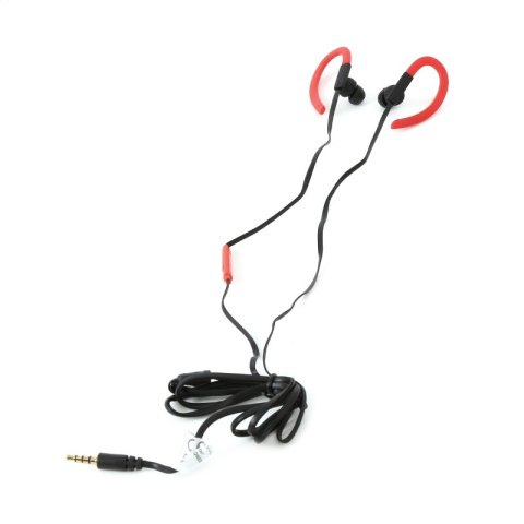 FREESTYLE IN-EAR EARPHONES + MIC SPORT SŁUCHAWKI PRZEWODOWE DOUSZNE Z MIKROFONEM SPORT RED BLACK [42692] TE