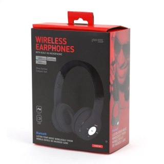 FREESTYLE SŁUCHAWKI NAUSZNE BLUETOOTH Z MIKROFONEM WIRELESS HEADPHONES BLUETOOTH WITH MICROPHONE BLACK [43048]