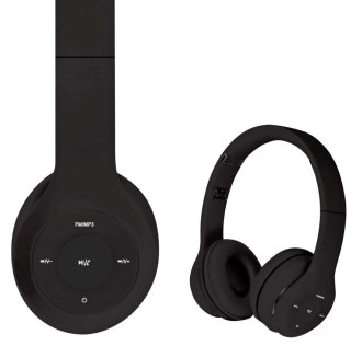 FREESTYLE SŁUCHAWKI NAUSZNE BLUETOOTH Z MIKROFONEM WIRELESS HEADPHONES BLUETOOTH WITH MICROPHONE BLACK [43048]