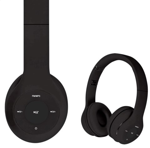 FREESTYLE SŁUCHAWKI NAUSZNE BLUETOOTH Z MIKROFONEM WIRELESS HEADPHONES BLUETOOTH WITH MICROPHONE BLACK [43048]
