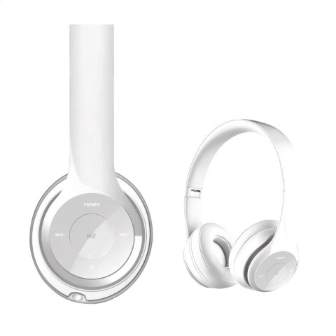 FREESTYLE SŁUCHAWKI NAUSZNE BLUETOOTH Z MIKROFONEM WIRELESS HEADPHONES BLUETOOTH WITH MICROPHONE WHITE [43050]