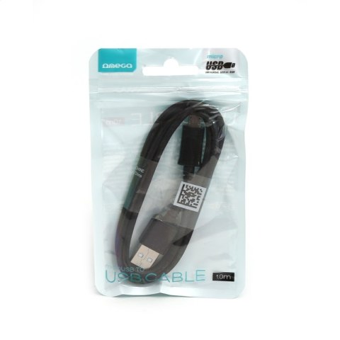 OMEGA MICRO USB TO USB CABLE KABEL 1M BLACK [42332]