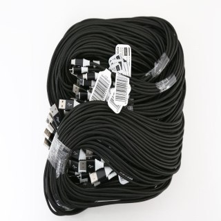 OMEGA TOKARA MICRO USB TO USB FABRIC BRAIDED CABLE KABEL 1,5A 2M POLYBAG BLACK [44179]