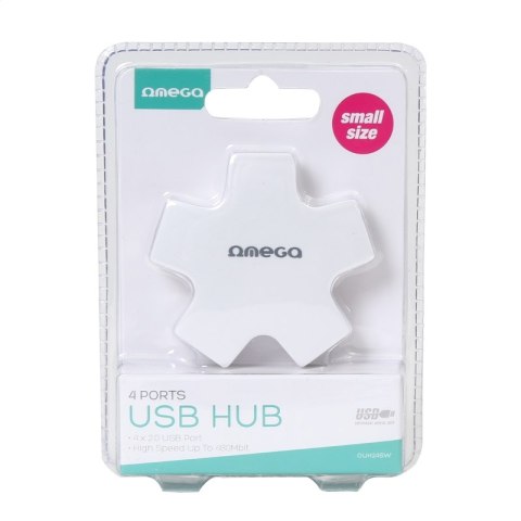 OMEGA USB 2.0 HUB 4 PORT STAR WHITE [42858]