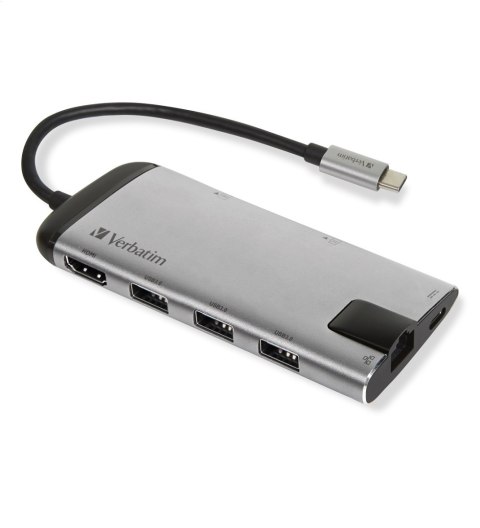VERBATIM MULTIMEDIA ADAPTER USB-C TO 3 x USB HDMI RJ45 SD microSD 49142 VERBATIM MULTIMEDIA ADAPTER USB-C TO 3 x USB HDMI RJ45 SD microSD 49142