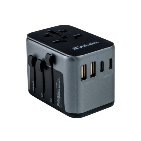 VERBATIM POWER TRAVEL ADAPTOR UTA-03 100-250V USB PD30W + QC18W 49545 VERBATIM POWER TRAVEL ADAPTOR UTA-03 100-250V USB PD30W + QC18W 49545
