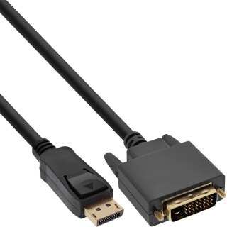 InLine 17111 adapter kablowy 1 m DVI-D DisplayPort Czarny