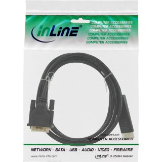 InLine 17111 adapter kablowy 1 m DVI-D DisplayPort Czarny