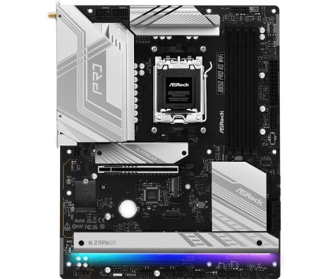 Asrock B850 Pro RS WiFi AMD B850 Gniazdo AM5 ATX Asrock B850 Pro RS WiFi AMD B850 Gniazdo AM5 ATX