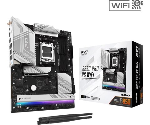 Asrock B850 Pro RS WiFi AMD B850 Gniazdo AM5 ATX Asrock B850 Pro RS WiFi AMD B850 Gniazdo AM5 ATX