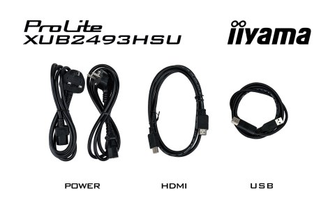 Iiyama ProLite monitor komputerowy 60,5 cm (23.8") 1920 x 1080 px Full HD LED Czarny Iiyama ProLite monitor komputerowy 60,5 cm (23.8") 1920 x 1080 px Full HD LED Czarny
