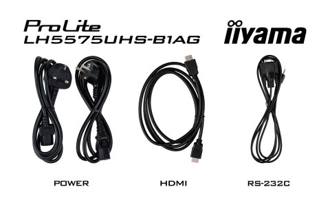 Iiyama LH5575UHS-B1AG signage display Płaski panel Digital Signage 138,7 cm (54.6") LCD Wi-Fi 500 cd/m2 4K Ultra HD Czarny Proce Iiyama LH5575UHS-B1AG signage display Płaski panel Digital Signage 138,7 cm (54.6") LCD Wi-Fi 500 cd/m2 4K Ultra HD Czarny Proce