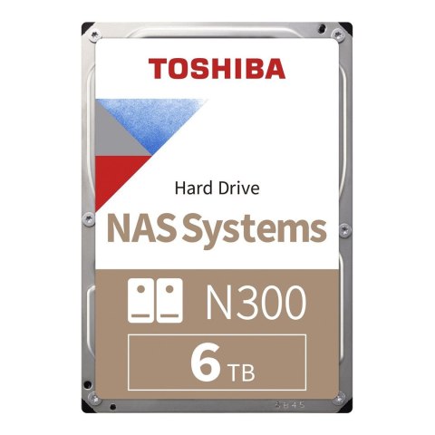 Toshiba BULK N300 NAS Dysk twardy 6TB 512MB - Hdd - Serial ATA Toshiba BULK N300 NAS Dysk twardy 6TB 512MB - Hdd - Serial ATA