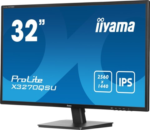Iiyama ProLite X3270QSU-B1 monitor komputerowy 81,3 cm (32") 2560 x 1440 px Wide Quad HD LED Czarny Iiyama ProLite X3270QSU-B1 monitor komputerowy 81,3 cm (32") 2560 x 1440 px Wide Quad HD LED Czarny