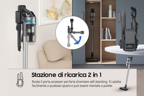 Samsung VS20B75AGR1 Odkurzacz stojący 2 w 1 Bateria Suchy Bez worka 550 W Czarny, Miętowy Samsung VS20B75AGR1 Odkurzacz stojący 2 w 1 Bateria Suchy Bez worka 550 W Czarny, Miętowy