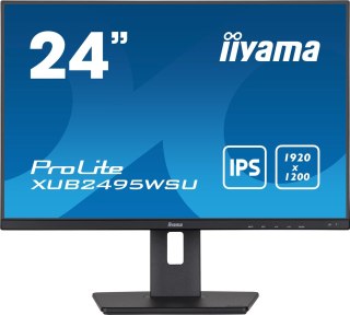 Monitor IIYAMA XUB2495WSU-B5 24.1inch ETE WUXGA IPS-panel 300cd/m2 VGA HDMI DisplayPort 5ms Speakers 15cm Height adjustable Stan