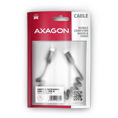 Kabel USB AXAGON USB typ C 0.6 Kabel USB AXAGON USB typ C 0.6