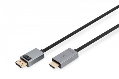 DIGITUS DB-340202-030-S 3m /s1x DisplayPort 1x HDMI typu A DIGITUS DB-340202-030-S 3m /s1x DisplayPort 1x HDMI typu A