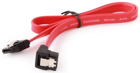 GEMBIRD CC-SATAM-DATA90 Gembird kabel do dysków SATA DATA III (6GB/S) 50cm metalowe zatrzaski kątowy cze GEMBIRD CC-SATAM-DATA90 Gembird kabel do dysków SATA DATA III (6GB/S) 50cm metalowe zatrzaski kątowy cze
