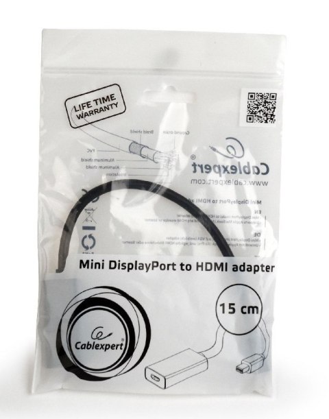 GEMBIRD miniDisplayPort - HDMI Czarny Mini DisplayPort - HDMI A-MDPM-HDMIF-02