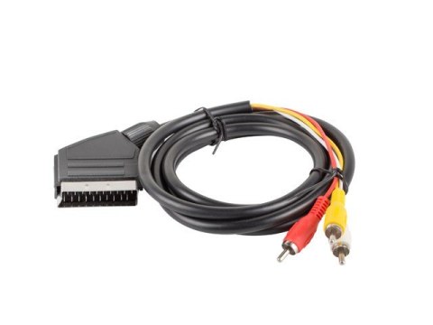 LANBERG CA-EURC-10CC-0018-BK Czarny 1.8m /s1x SCART 3x RCA (wtyk) LANBERG CA-EURC-10CC-0018-BK Czarny 1.8m /s1x SCART 3x RCA (wtyk)