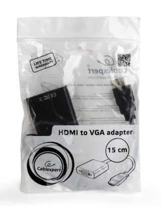 GEMBIRD HDMI - VGA Czarny HDMI (wtyk) - VGA (gniazdo) A-HDMI-VGA-04