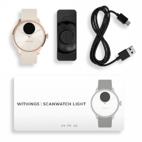 Smartwatch Withings Scanwatch Light 37mm (HWA11-model 1-All-Int) Biały